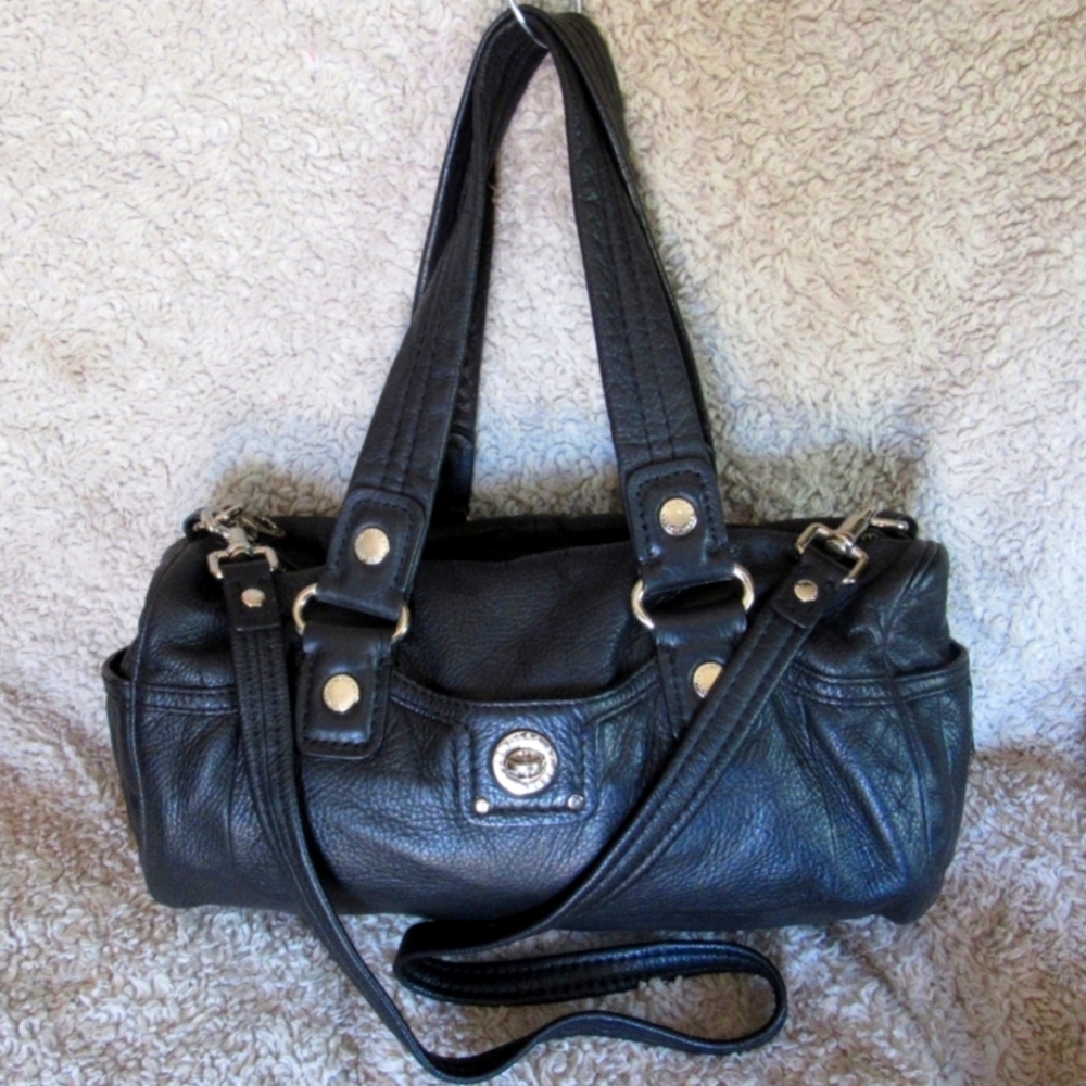 Marc by Marc Jacobs Totally Turnlock Sondra Purse Black Leather Crossbod…